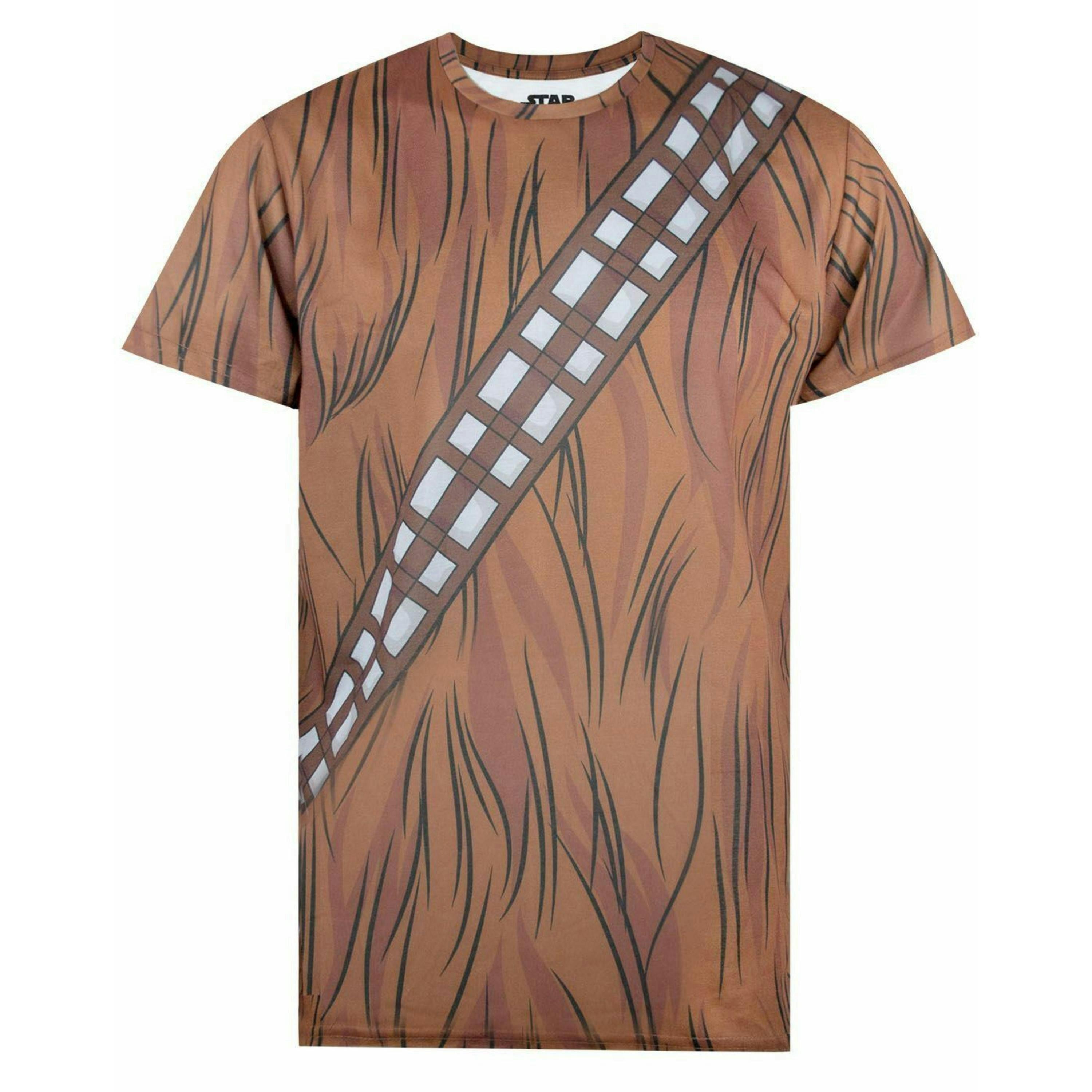 Star Wars Mens Brown Chewbacca Short Sleeved T-Shirt by Vanilla Underground , view 1 of 1