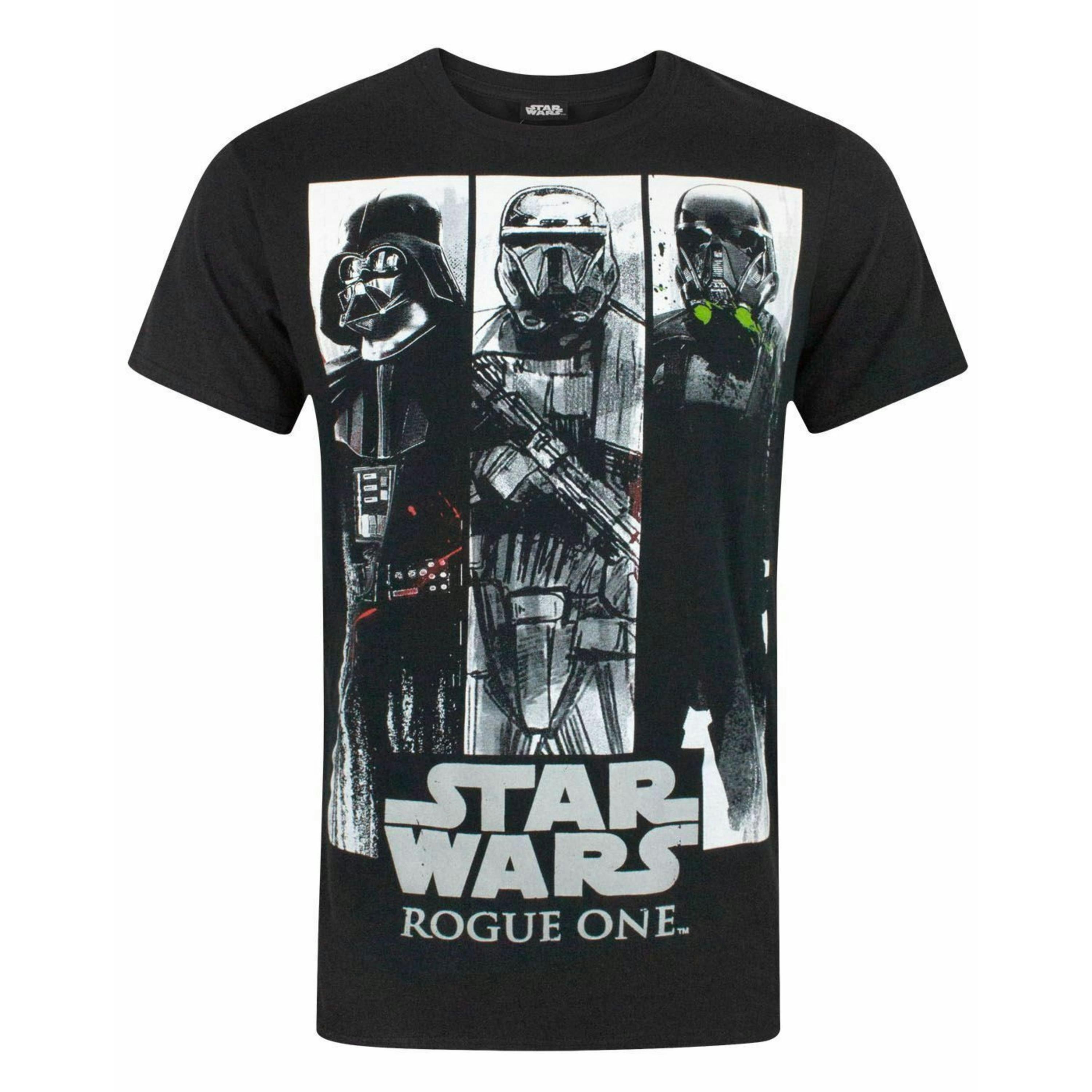 Star Wars Mens Black Panels Short Sleeved T-Shirt by Vanilla Underground , view 1 of 1