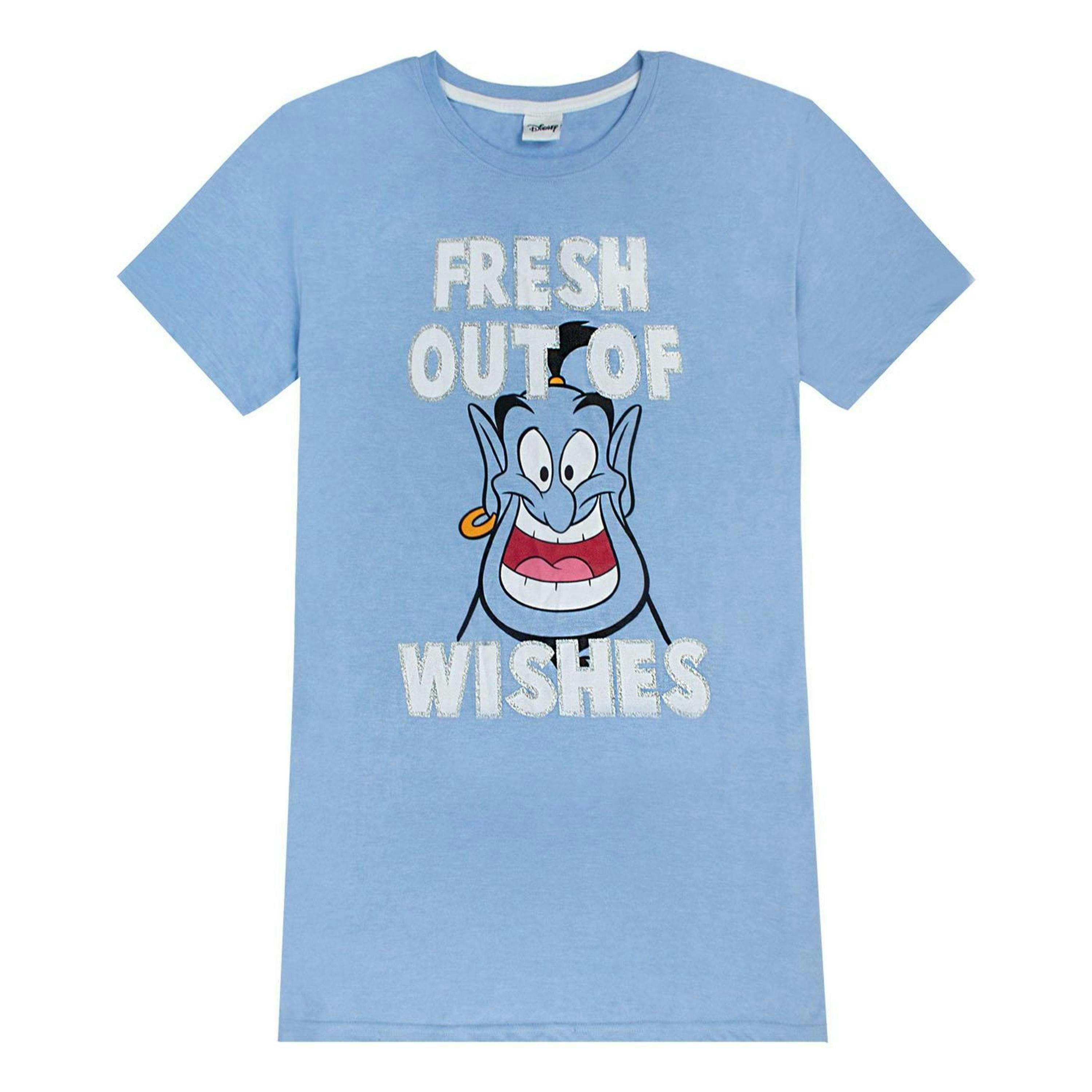 Disney Womens Blue Genie Short Sleeve Nightdress by Vanilla Underground , view 1 of 1