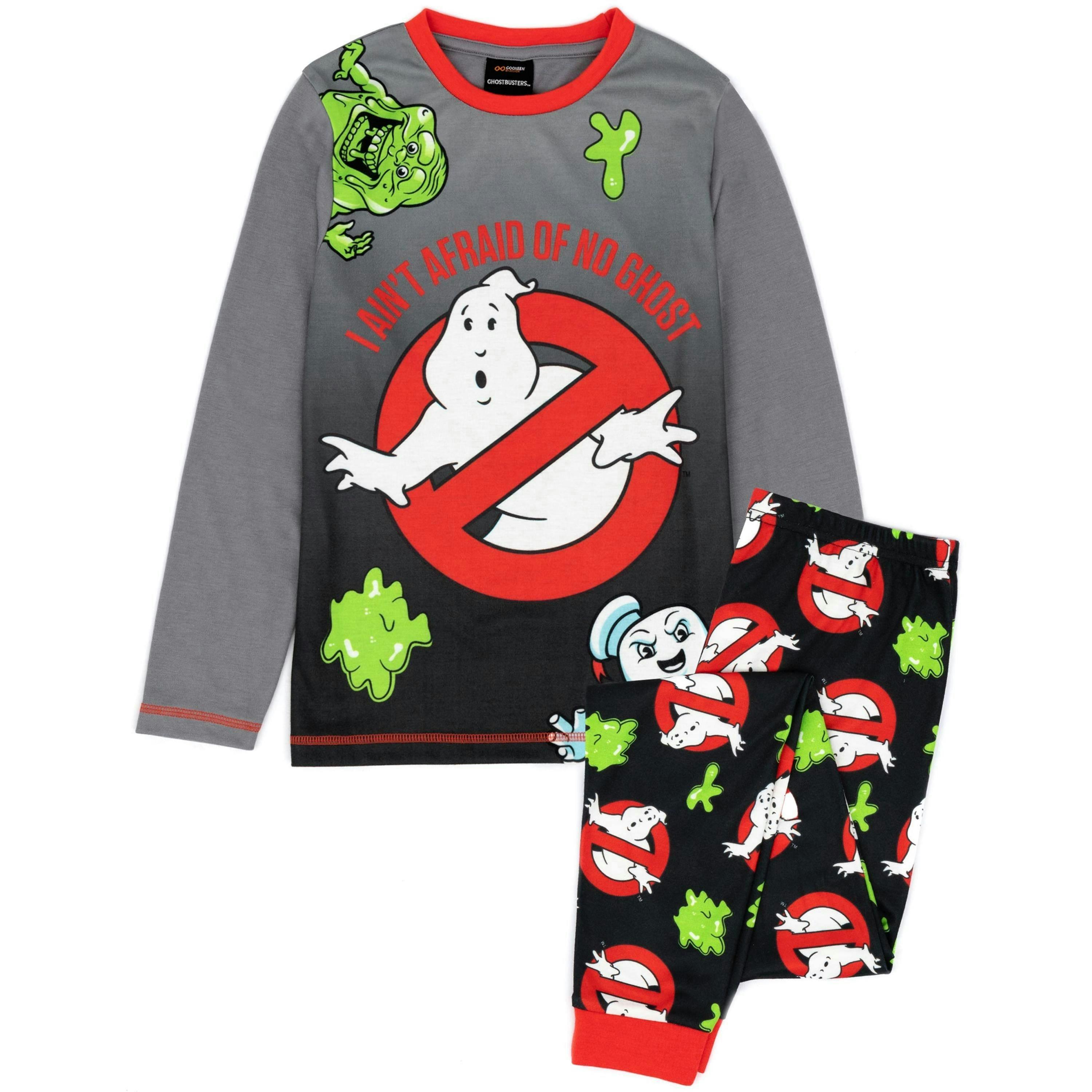 Ghostbusters Boys Multicoloured Logo Long Sleeve Long Leg Pyjama Set [dis] by Vanilla Underground , view 1 of 1