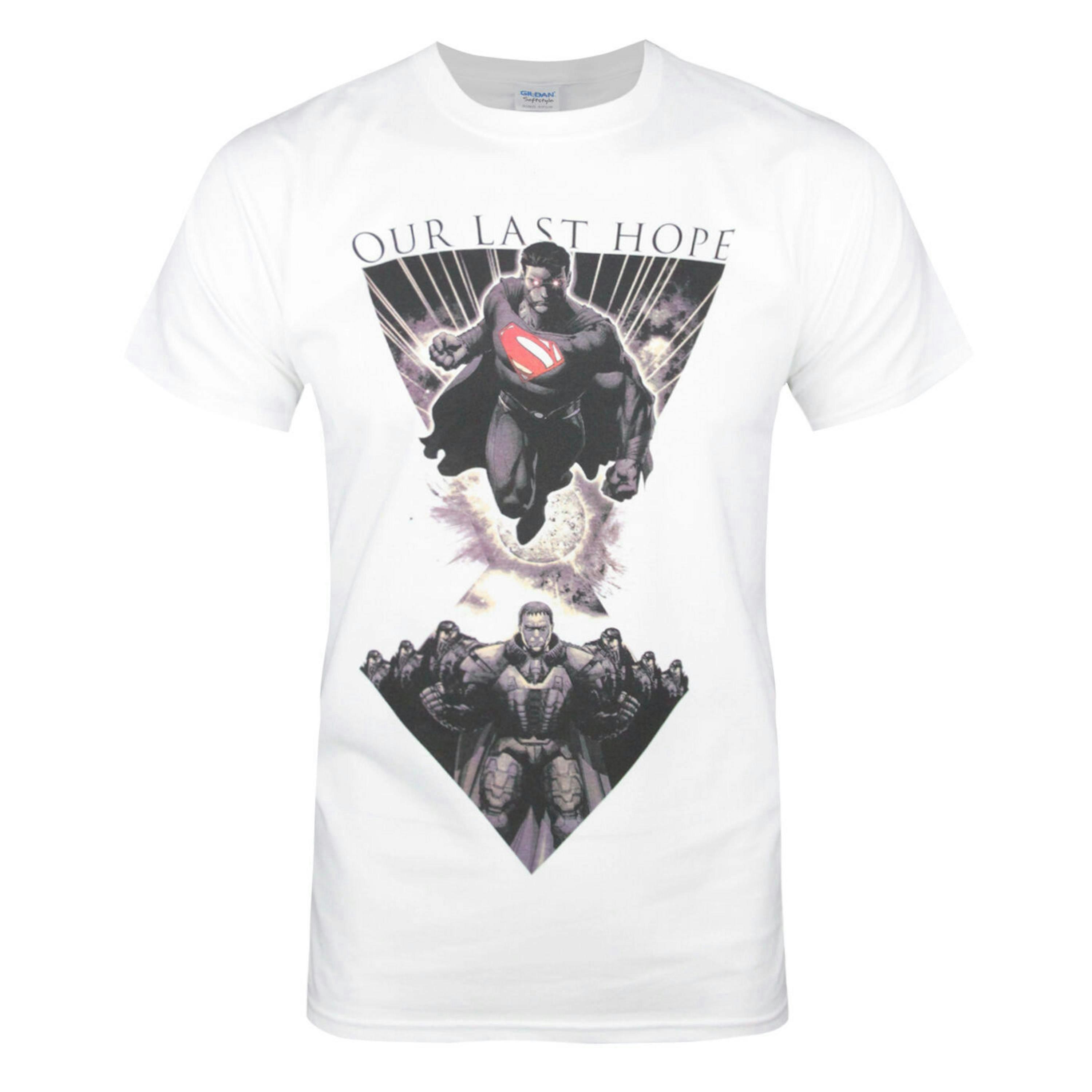 DC Comics Mens White Superman Short Sleeved T-Shirt by Vanilla Underground , view 1 of 1