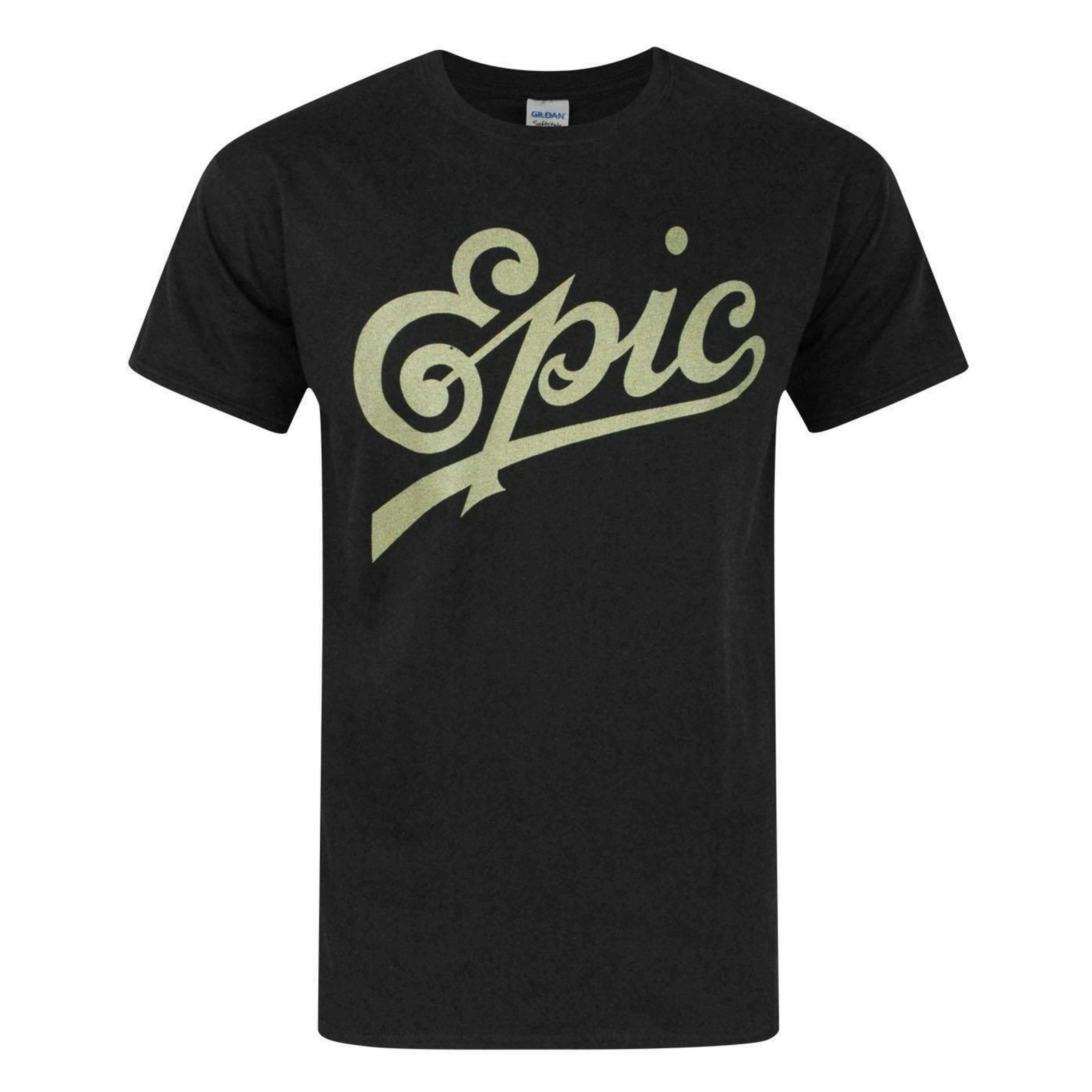 Epic Records Mens Black Logo Short Sleeved T-Shirt by Vanilla Underground , view 1 of 1