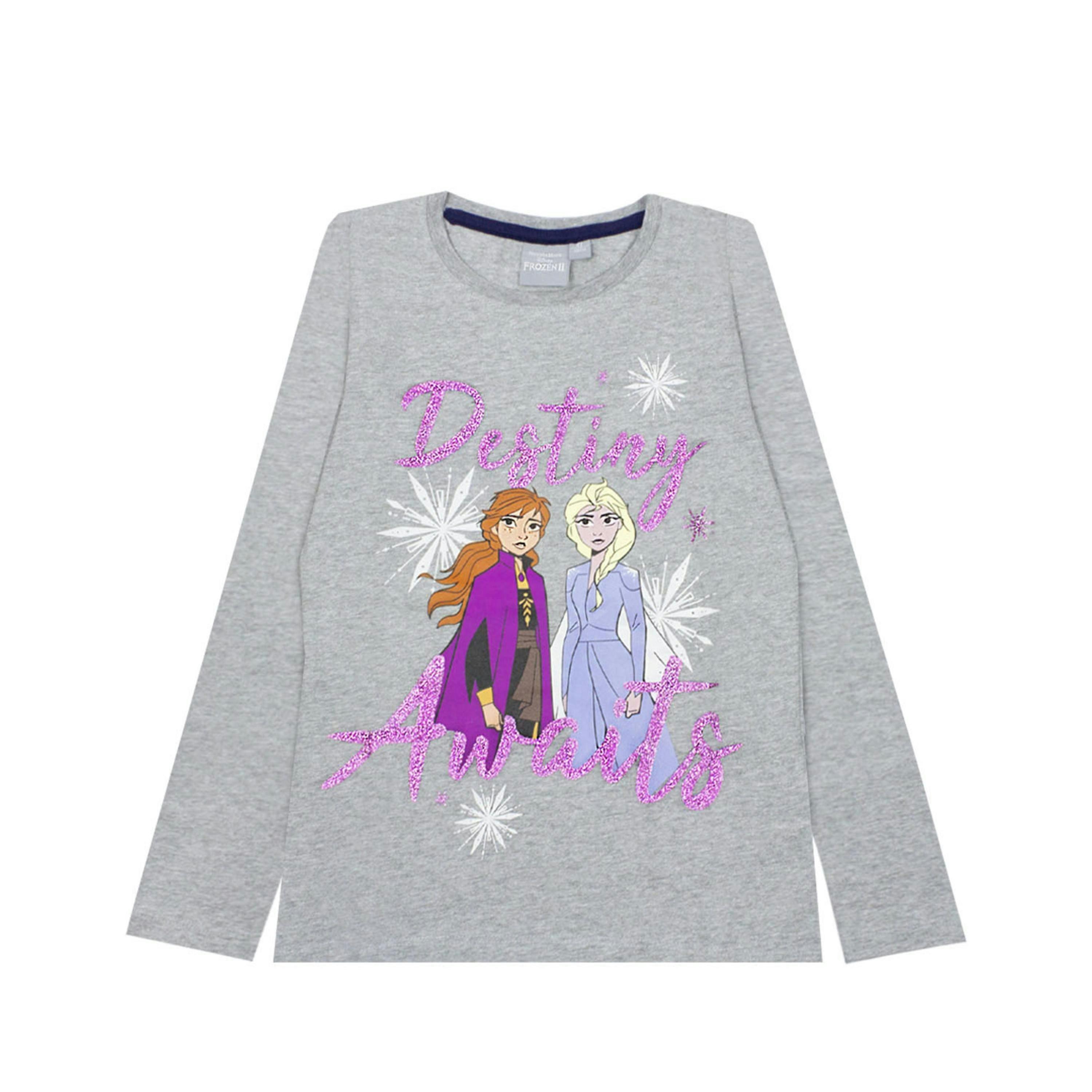 Disney Girls Grey Anna, Elsa Short Sleeved T-Shirt by Vanilla Underground , view 1 of 1