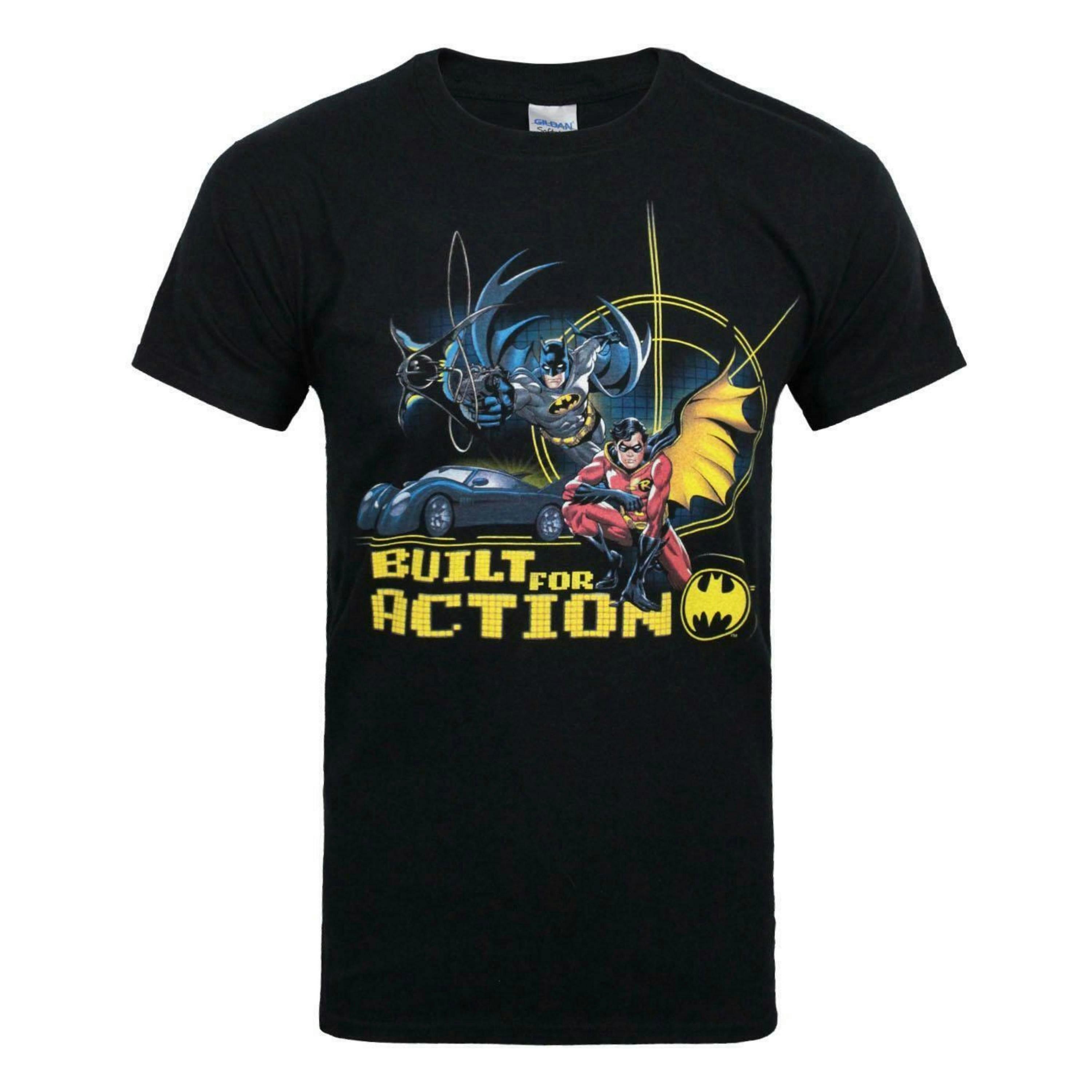DC Comics Mens Black Batman Short Sleeved T-Shirt by Vanilla Underground , view 1 of 1