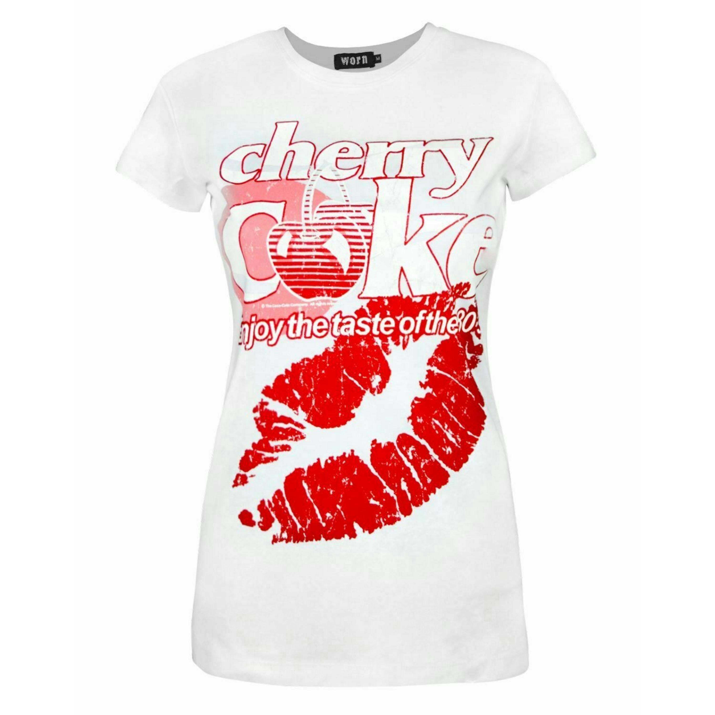 Coca Cola Womens White Coke Short Sleeved T-Shirt by Vanilla Underground , view 1 of 1