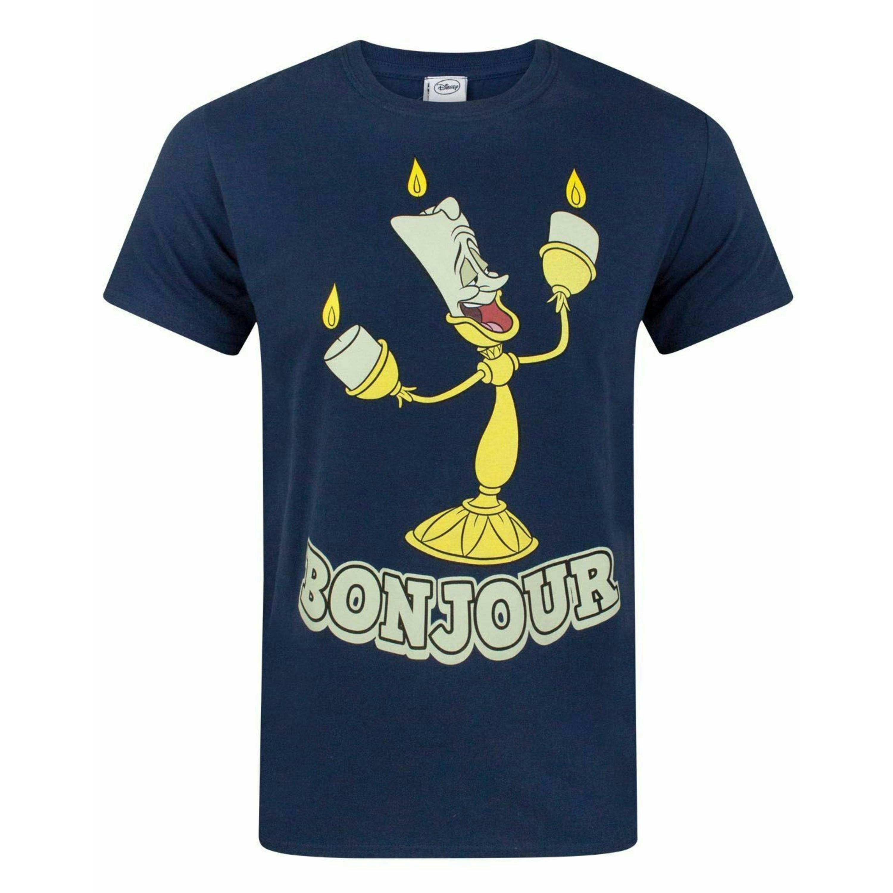 Disney Mens Blue Lumiere Short Sleeved T-Shirt by Vanilla Underground , view 1 of 1