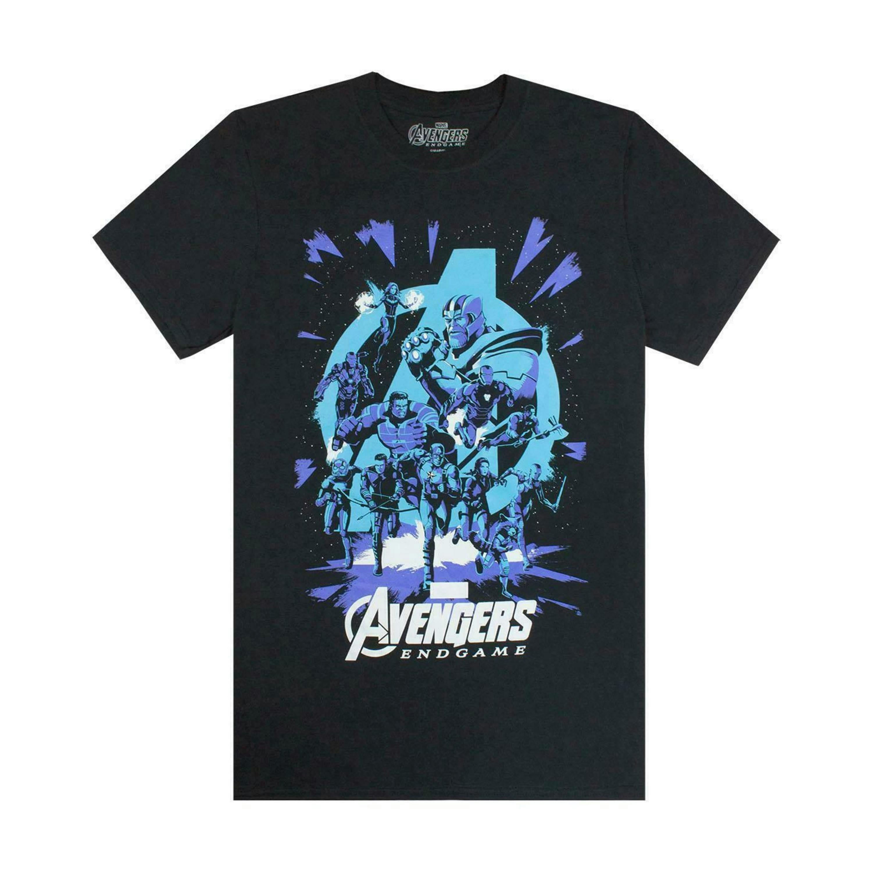 Marvel Mens Black Avengers Short Sleeved T-Shirt by Vanilla Underground , view 1 of 1