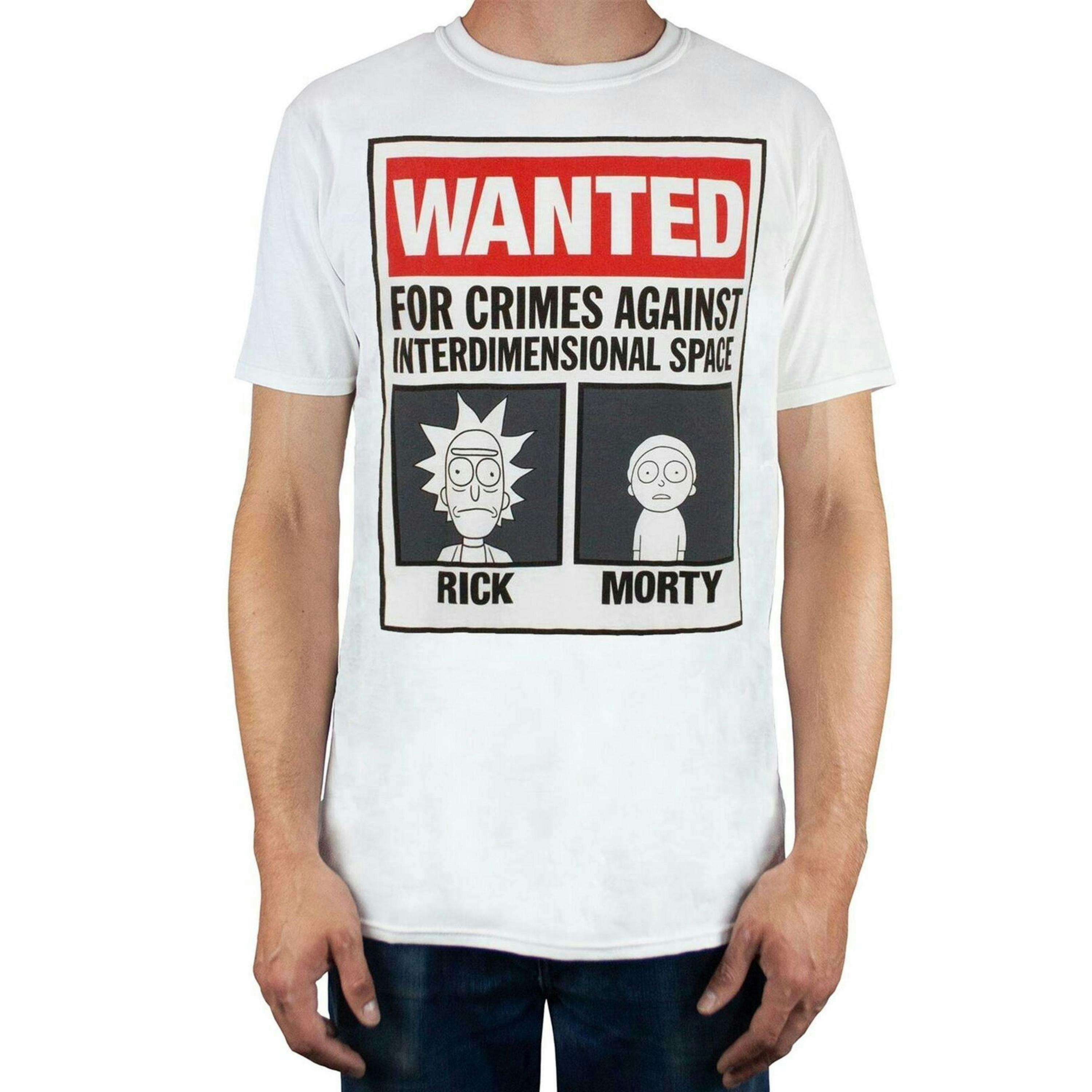 Rick And Morty Mens White Short Sleeved T-Shirt by Vanilla Underground , view 1 of 1