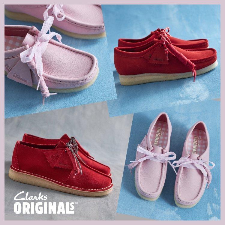 Clarks Originals Icons in Pink & Red