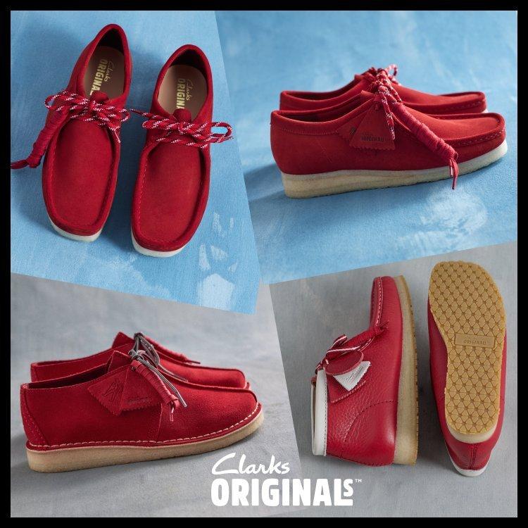 Clarks Originals Icons in Red