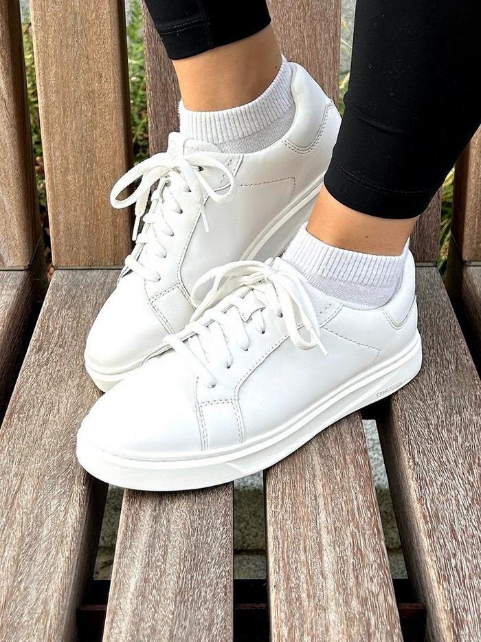 Code Lace in White Leather