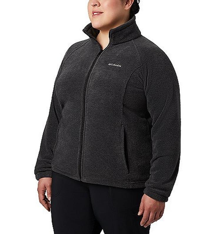 Woman in a grey hoody.