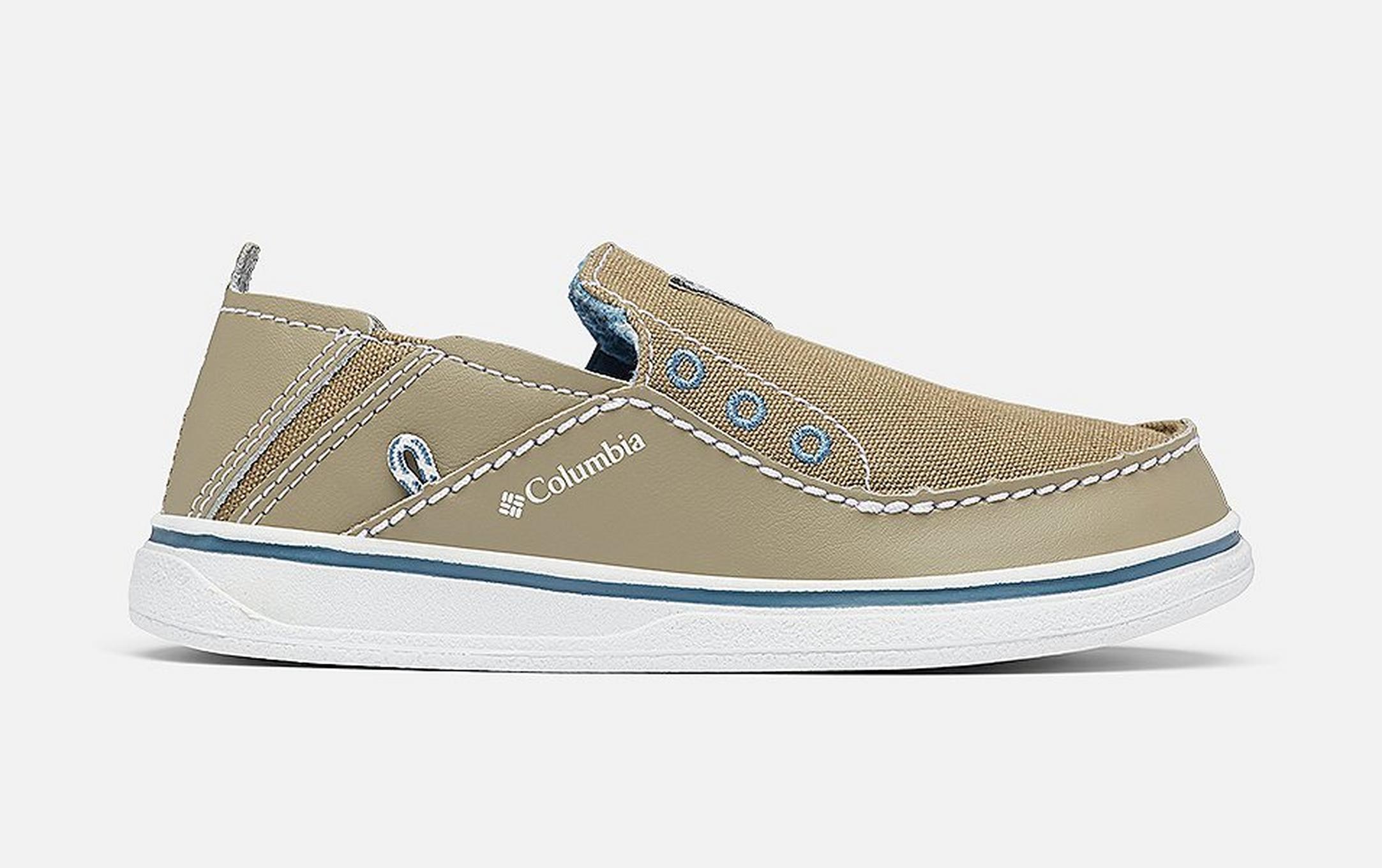 Product shot of Columbia Sportswear’s Little Kids’ Bahama PFG shoe set against a white background.