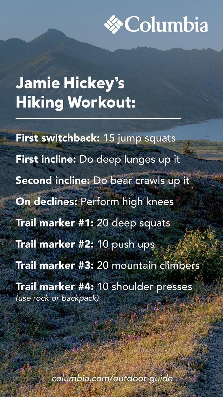 Jamie Hickeys hiking workout.