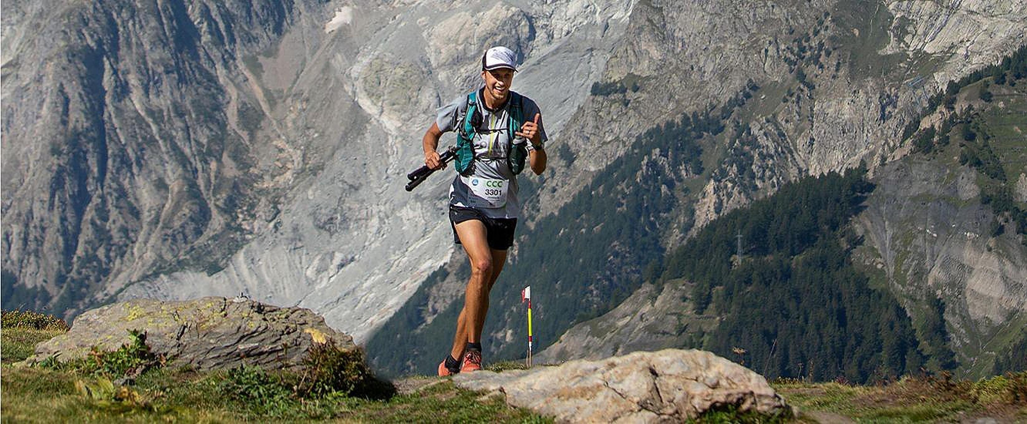 Joe McConaughy running in a long distance race.