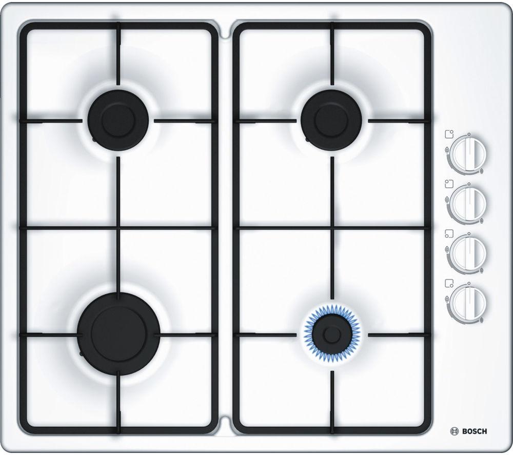 BOSCH Series 2 PBP6B2B60 58 cm Gas Hob - White, White