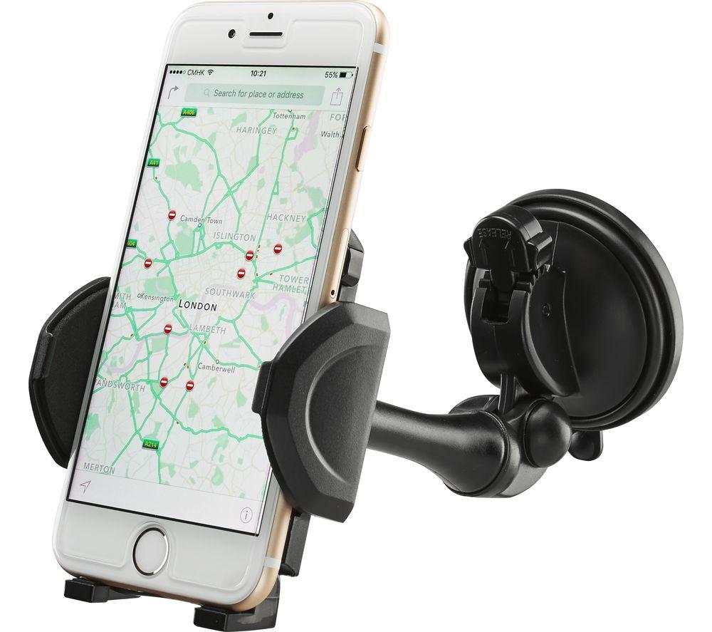Suporte Veicular Celular GPS Universal Smartphone Ventosa Gruda Painel Carro Trava Automática