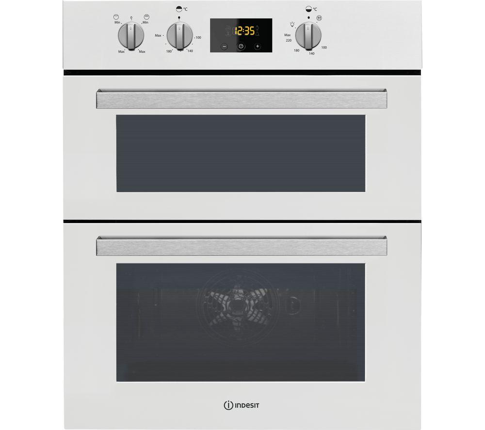 INDESIT IDU 6340 Electric Built-under Double Oven - White, White