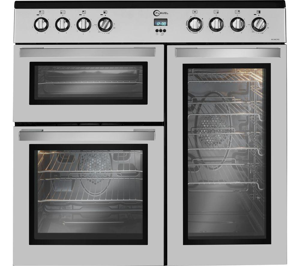 FLAVEL MLN9CRS 90 cm Electric Range Cooker - Silver, Silver/Grey