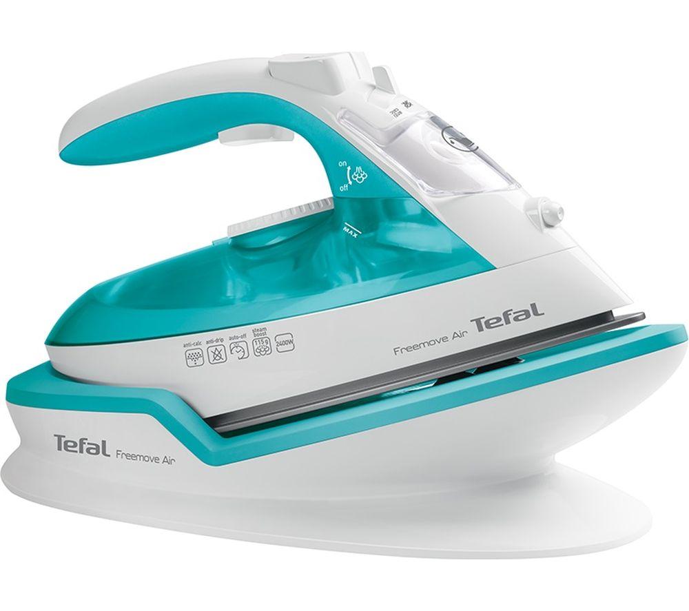 TEFAL Freemove Air FV6520G0 Cordless Steam Iron - Blue & White, Blue,White