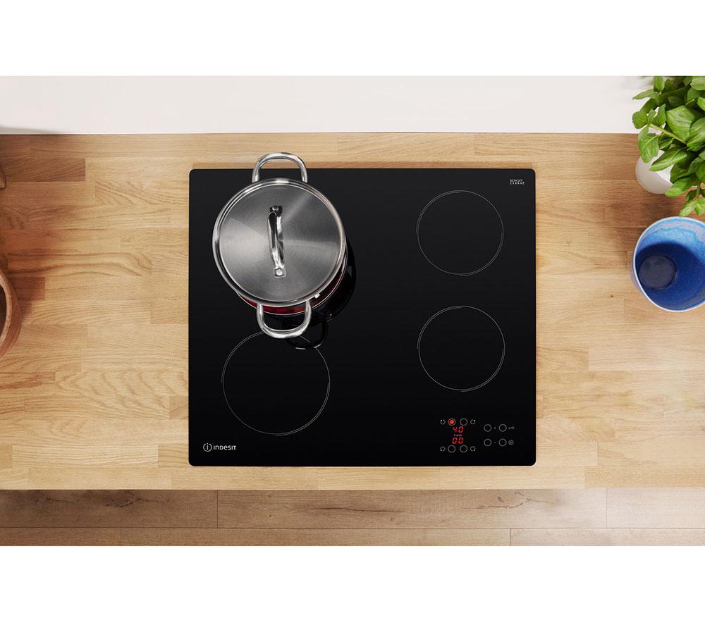 INDESIT RI 161 C 58 cm Hob Electric Ceramic Hob - Black