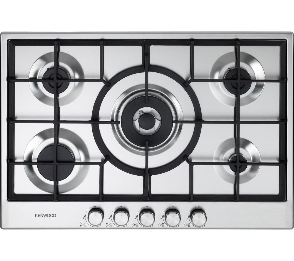 KENWOOD KHG705SS 75 cm Gas Hob - Stainless Steel, Stainless Steel