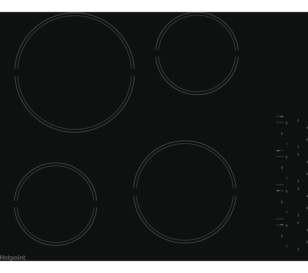 HOTPOINT HR 619 CH 58 cm Electric Ceramic Hob - Black, Black