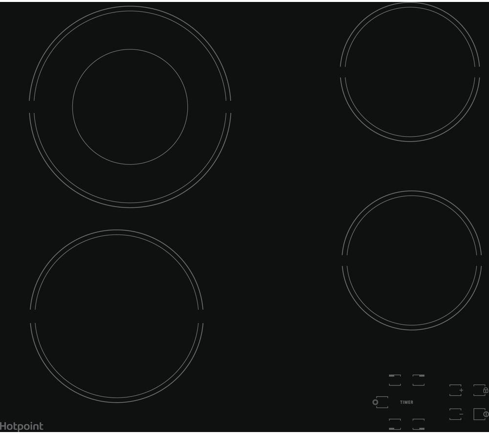 HOTPOINT HR 612 C H 58 cm Electric Ceramic Hob - Black, Black