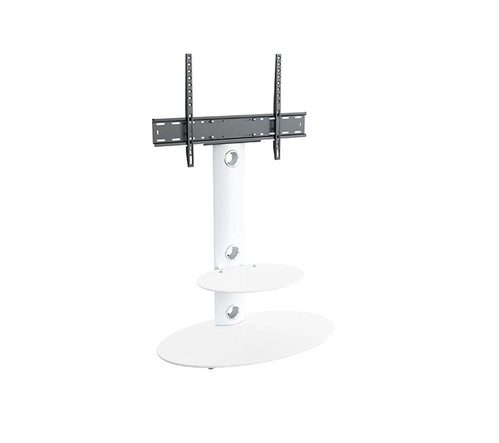 AVF Lugano Oval 800 mm TV Stand with Bracket - White