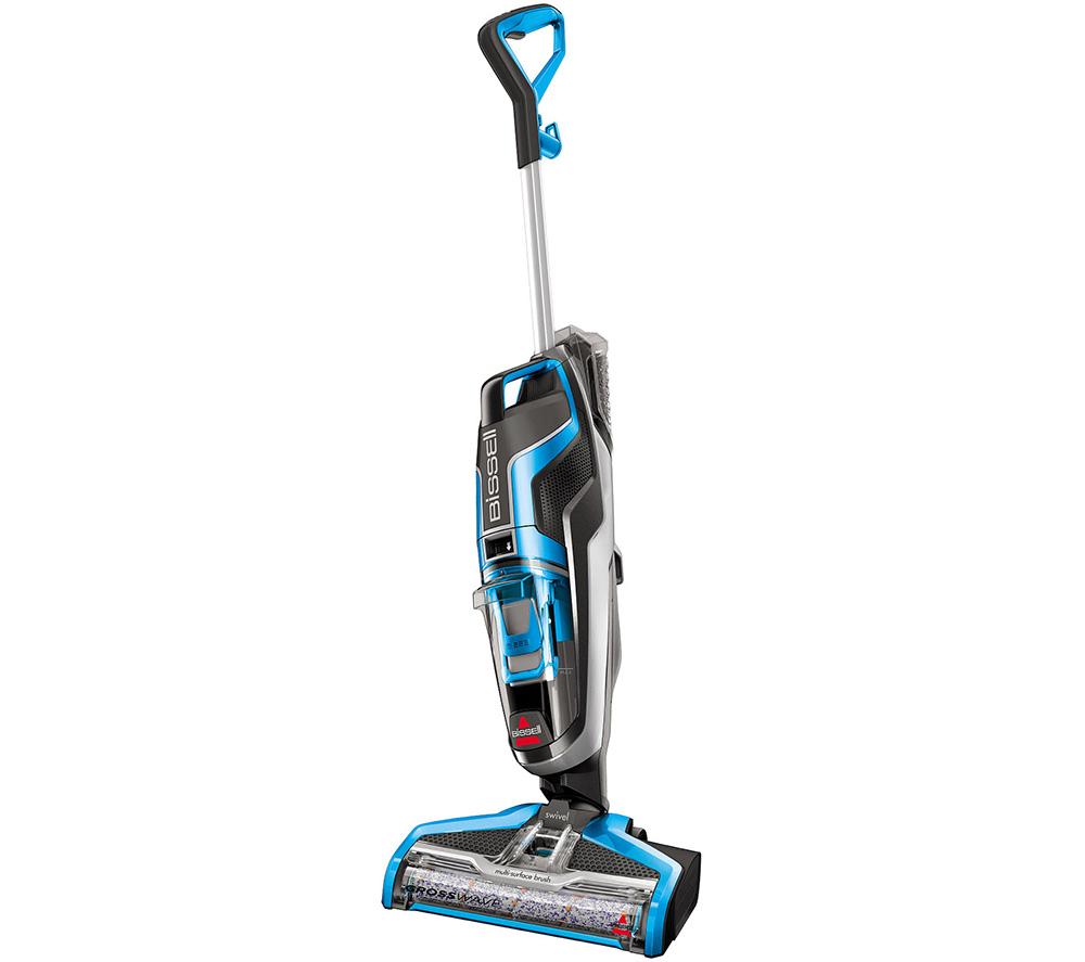BISSELL CrossWave Upright Hard Floor Vacuum Cleaner - Titanium & Blue