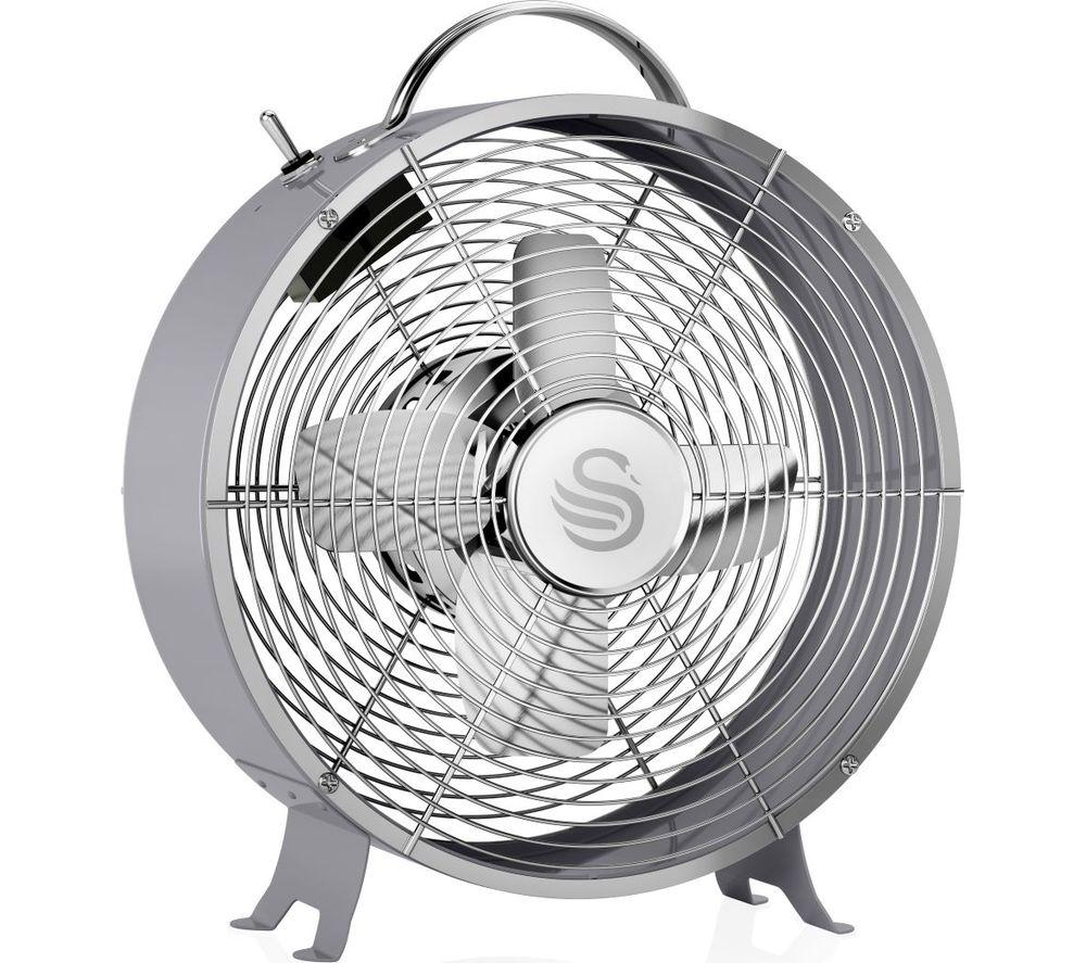 SWAN Retro SFA12630GRN Portable 8  Desk Fan - Grey