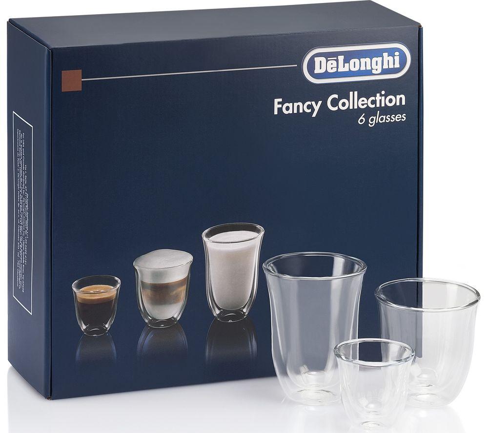 DELONGHI Fancy Collection DLKC302 Double Wall Coffee Glasses - Set of 6