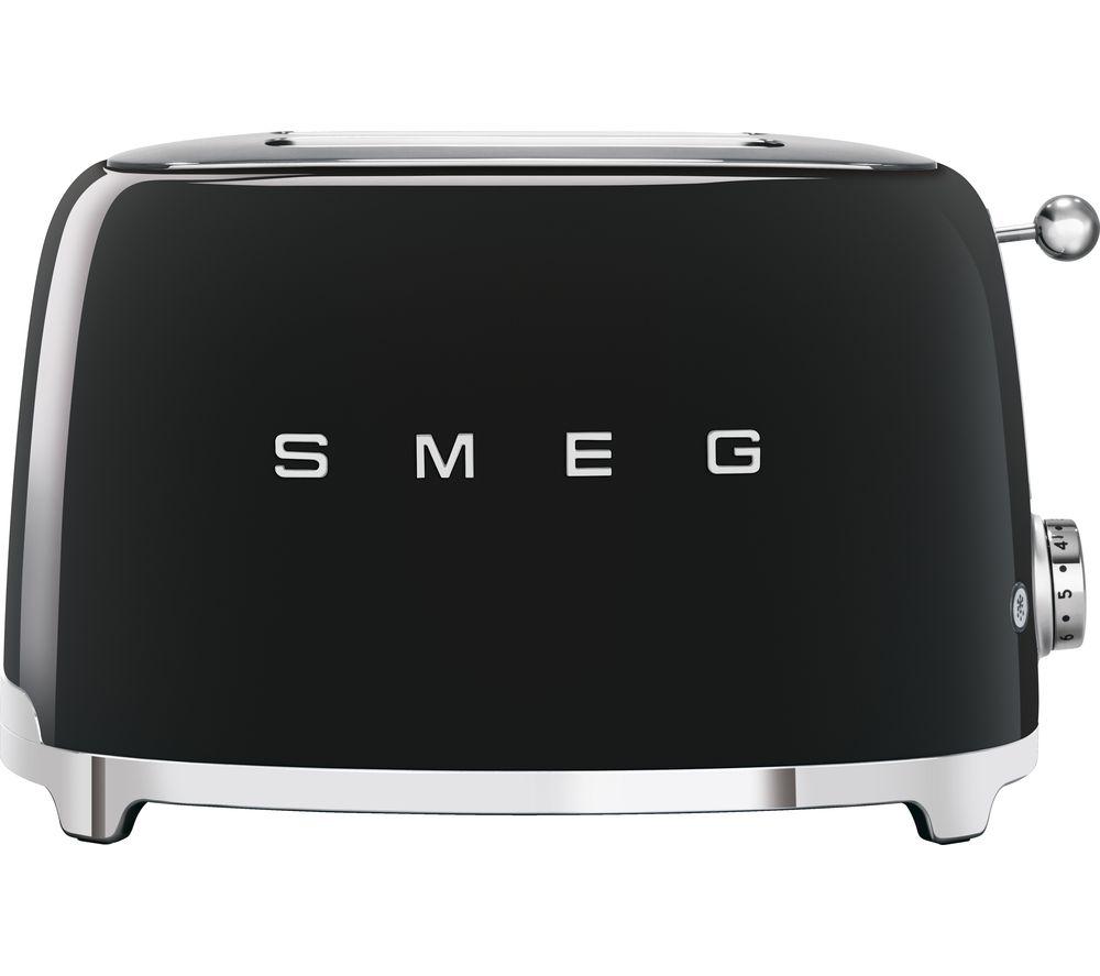 SMEG 50's Retro TSF01BLUK 2-Slice Toaster - Black, Green