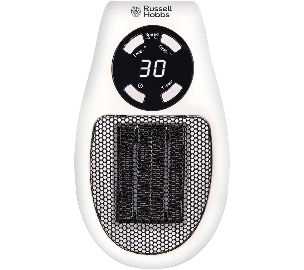 RUSSELL HOBBS RHPH2001 Ceramic Plug Heater - Black & White, White,Black