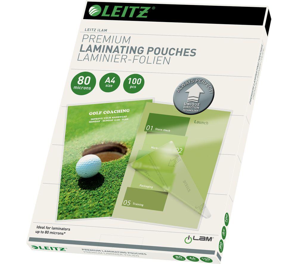 Buy LEITZ iLAM 74780000 80 Micron A4 Laminating Pouches 100 Pack Currys