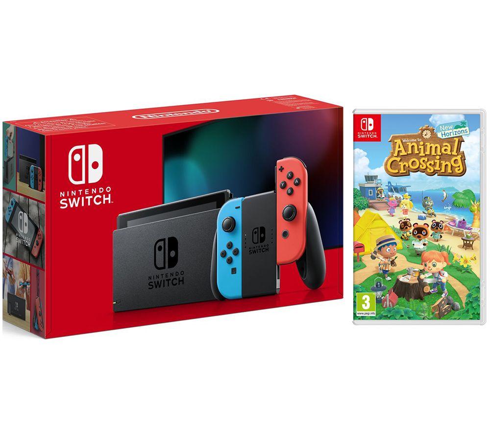 Buy Nintendo Switch Neon Animal Crossing New Horizons Bundle Free Delivery Currys