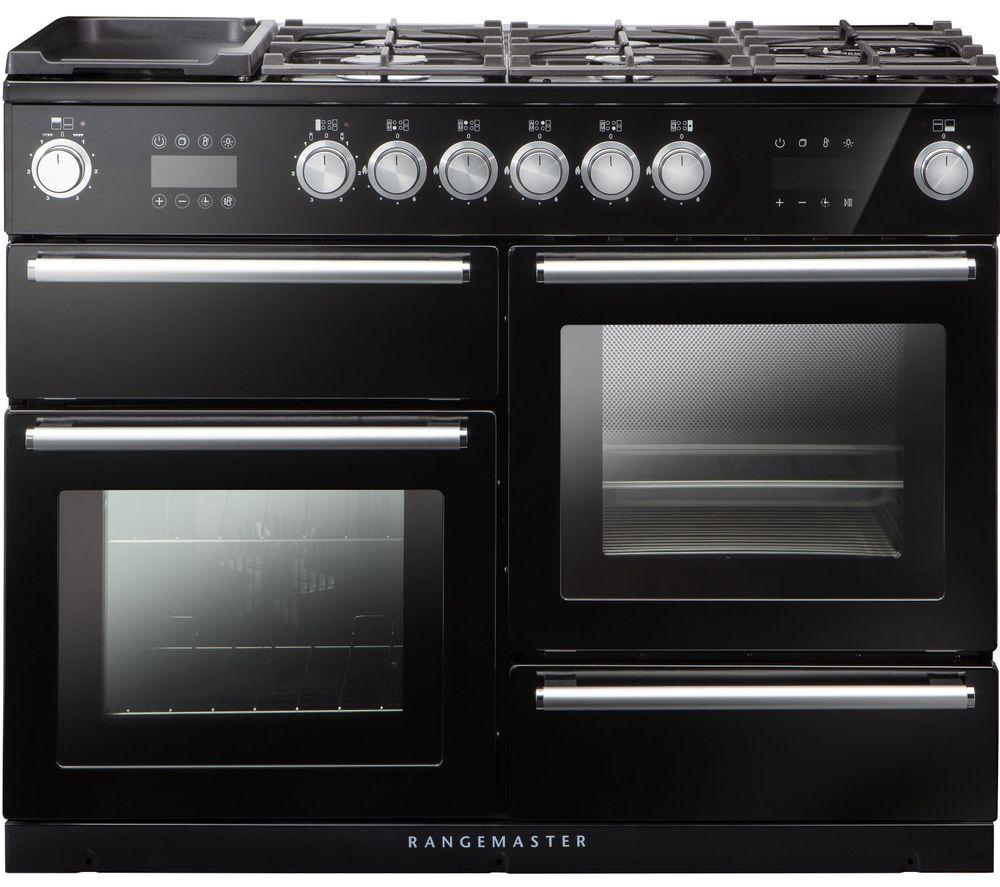 RANGEMASTER Nexus Steam 110 cm Dual Fuel Range Cooker - Black, Black