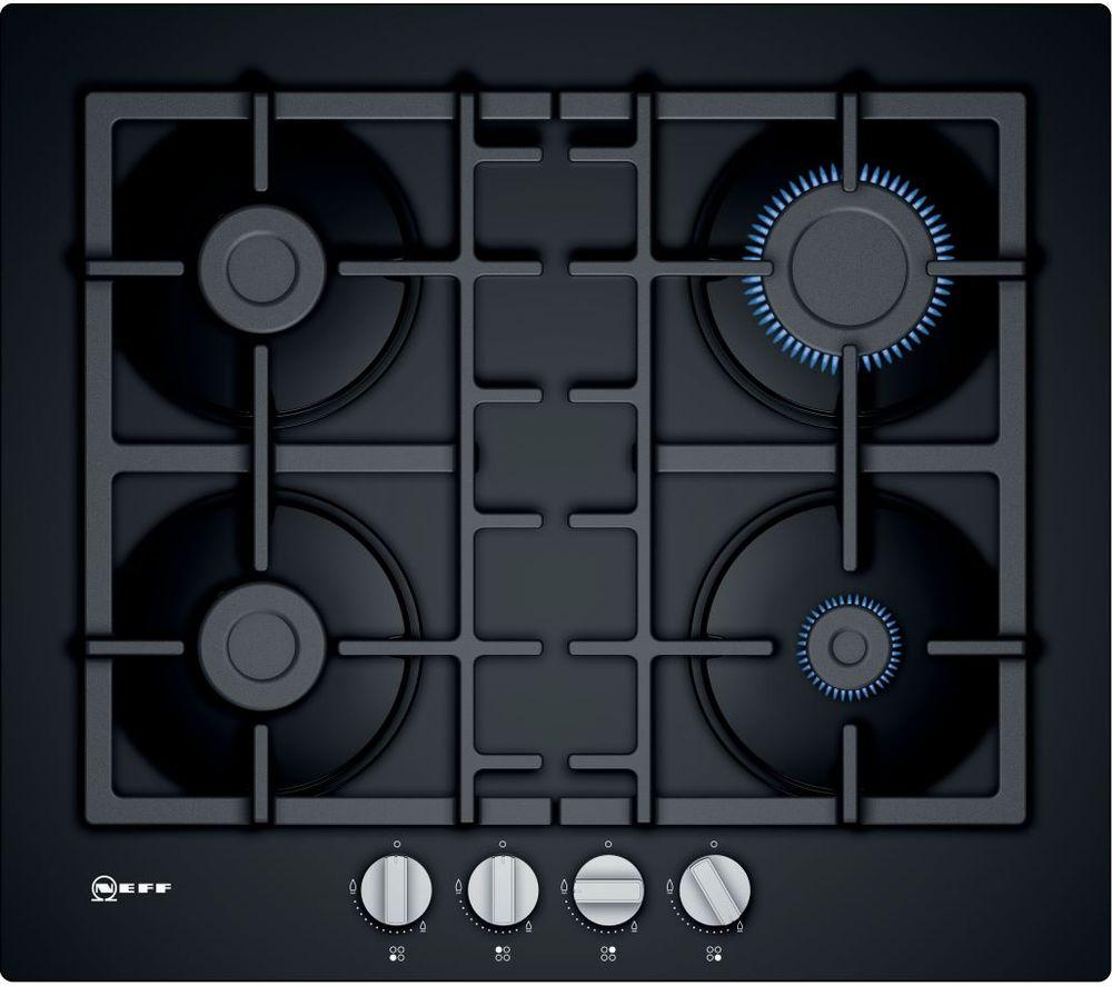 NEFF N30 T26CB49S0 59 cm Gas Hob - Black, Black