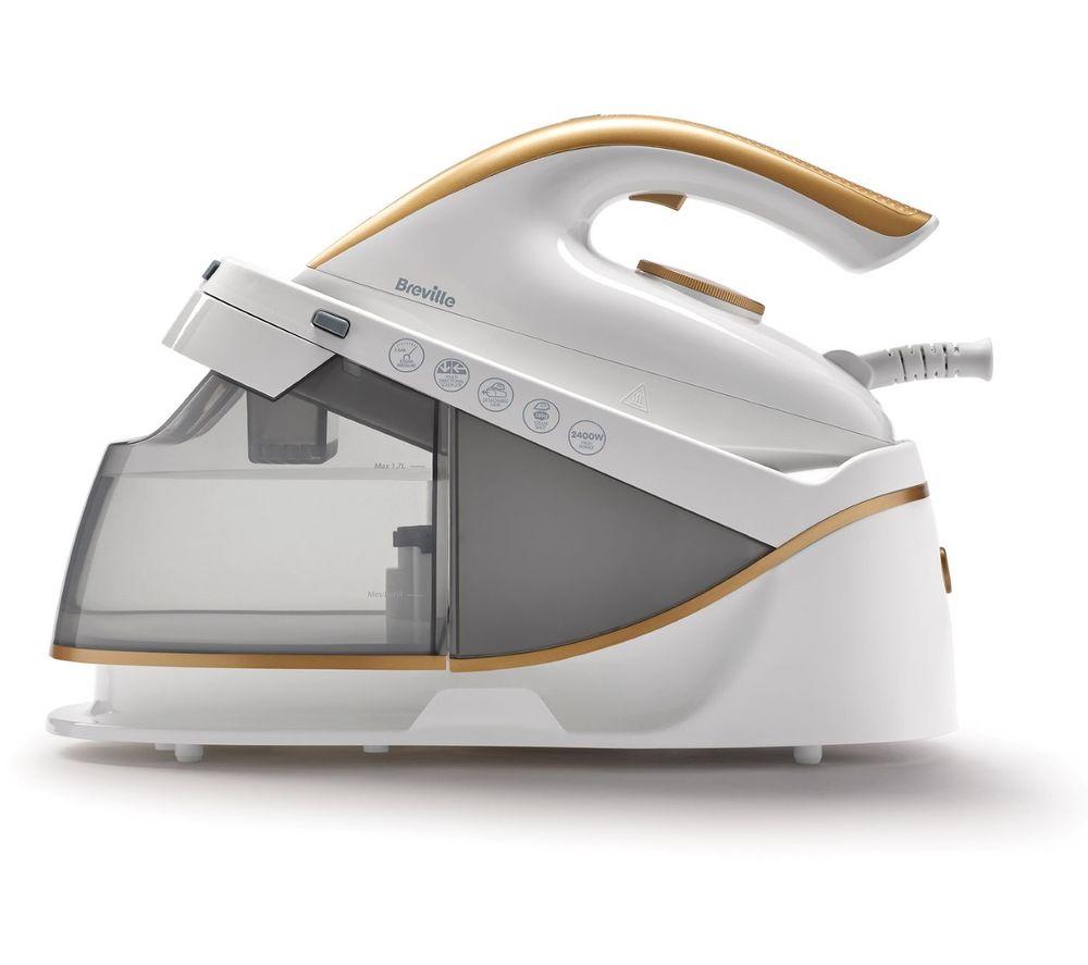 BREVILLE PressXpress VIN410 Steam Generator Iron - White & Gold