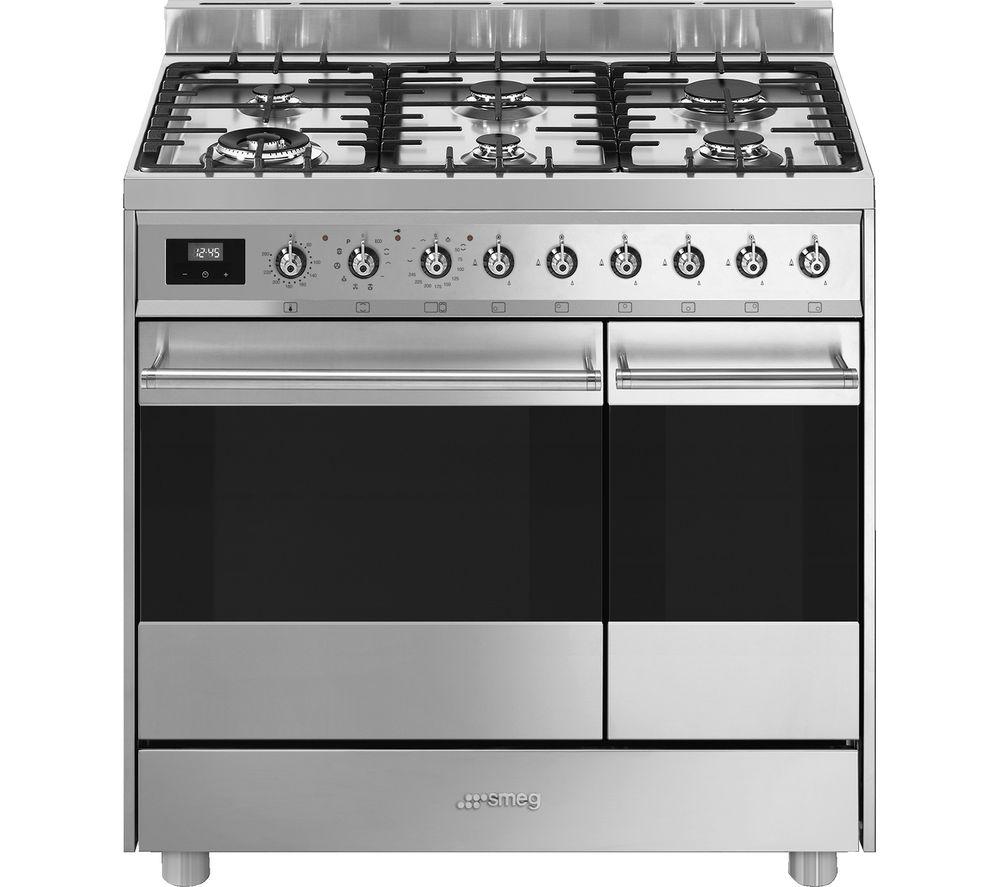 SMEG C92GPX9 90 cm Dual Fuel Range Cooker - Stainless Steel, Stainless Steel