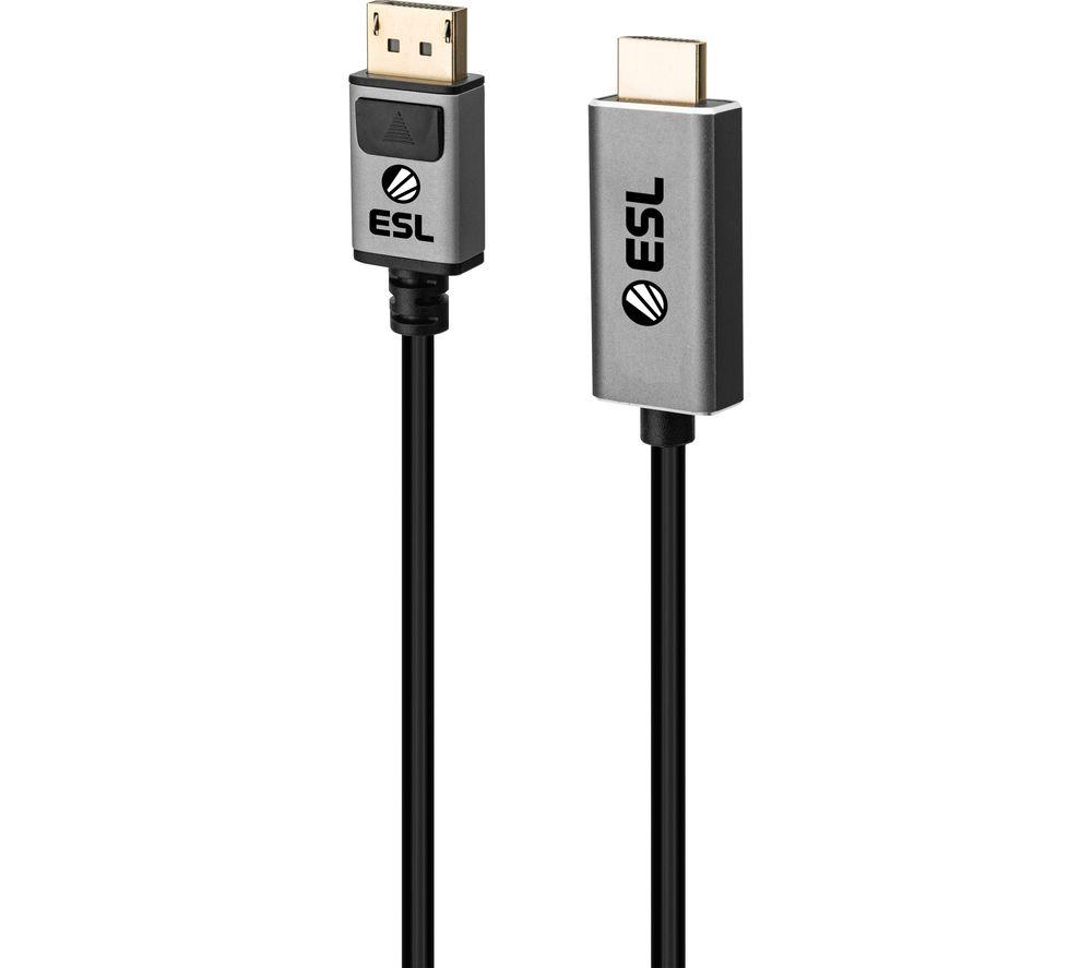 Buy ESL Gaming DisplayPort to HDMI Cable 5 m Currys
