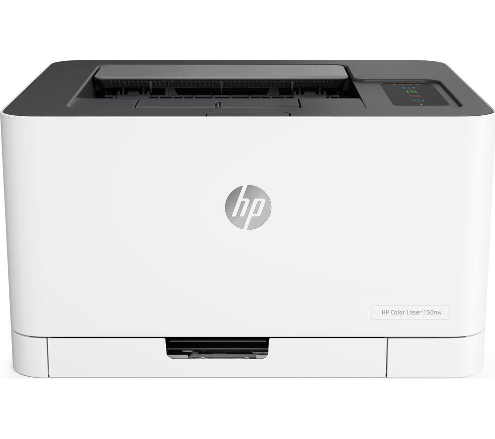 HP Colour Laser 150nw AirPrint Wireless Laser Printer, White