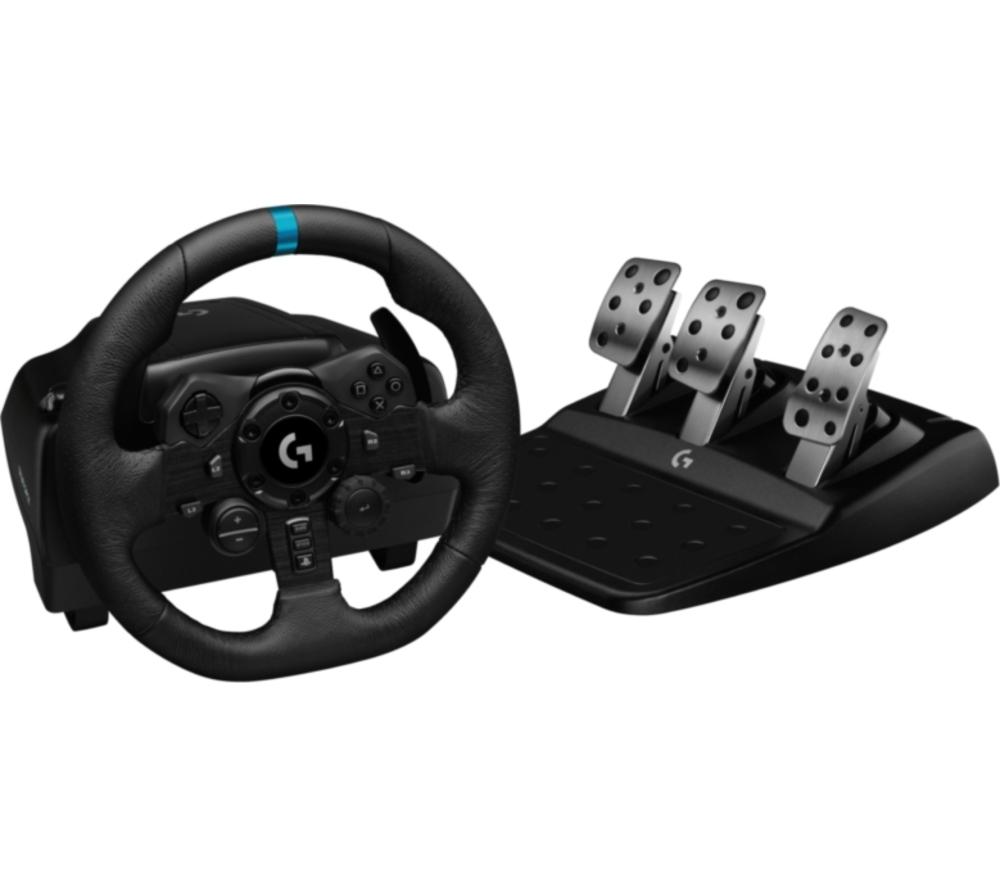 LOGITECH G923 PS5 & PS4 Racing Wheel & Pedals - Black