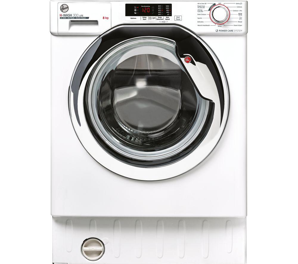 HOOVER H-Wash 300 HBWS 48D2ACE Integrated 8 kg 1400 Spin Washing Machine, White