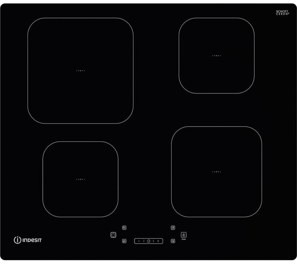 INDESIT IS 83Q60 NE 59 cm Electric Induction Hob - Black, Black