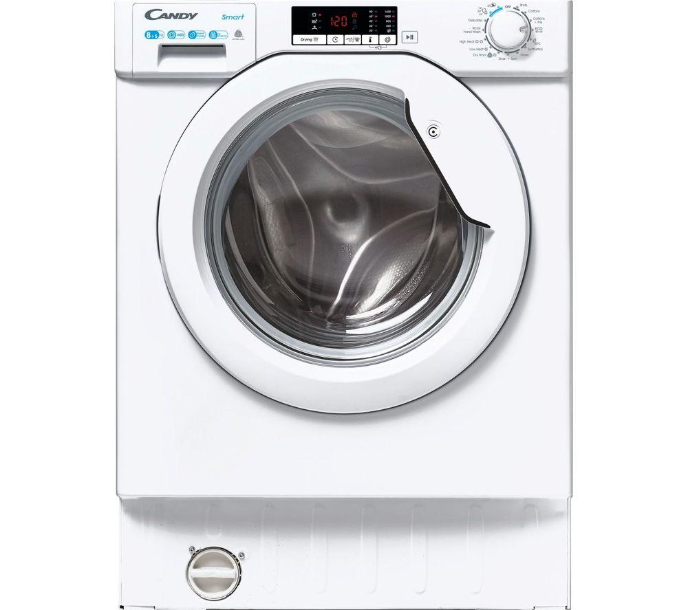 CANDY Smart CBD485D2E Integrated 8 kg Washer Dryer, White