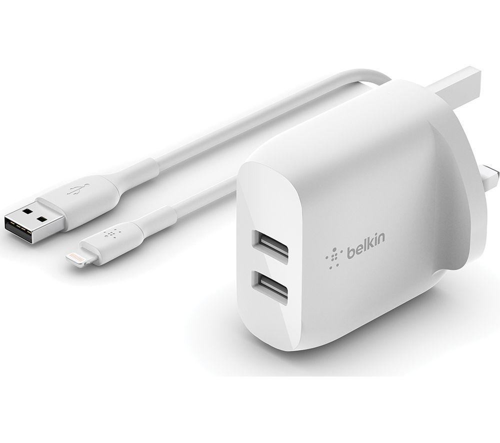 BELKIN Dual USB 24 W Wall Charger - White