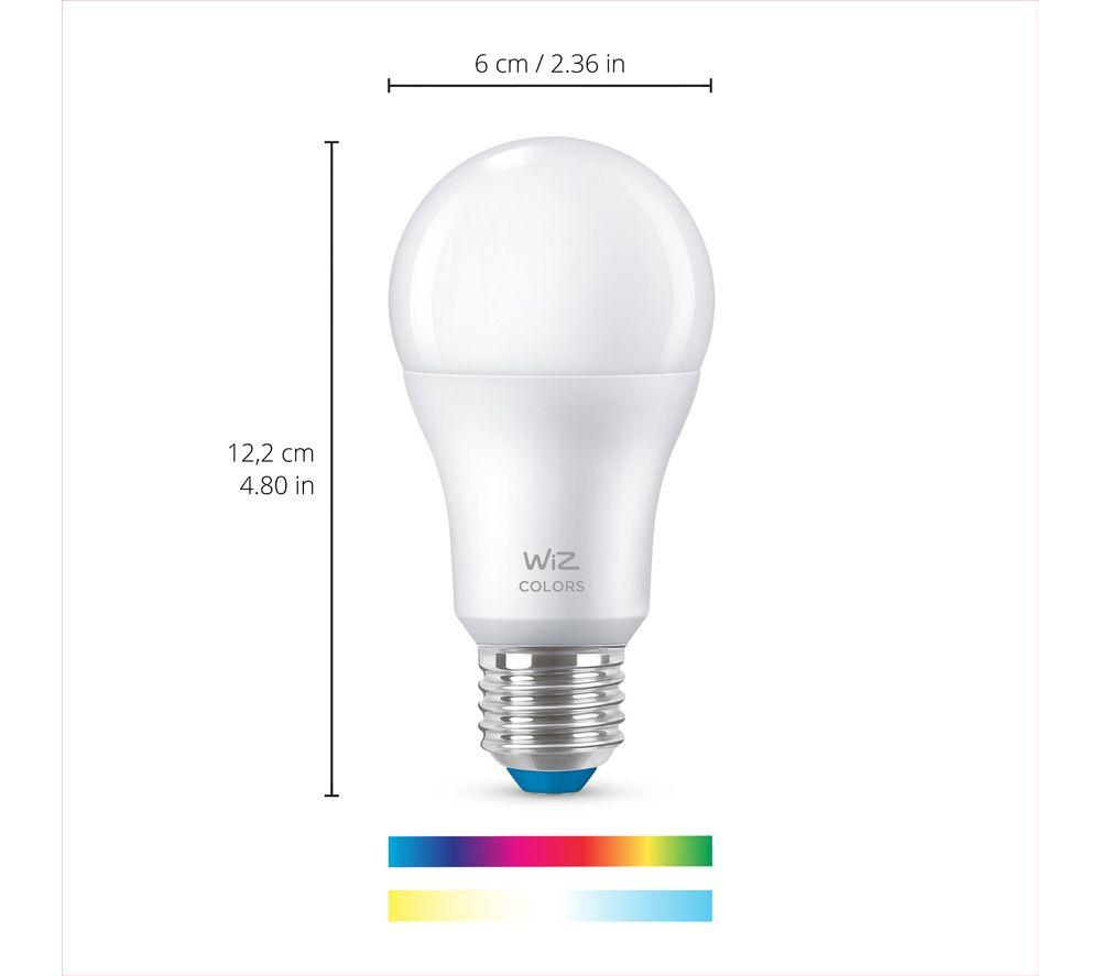 Ampoule Connectée WiZ 6W - Blanc Chaud - Culot E27 - Pilotable Par WiFi Et Alexa