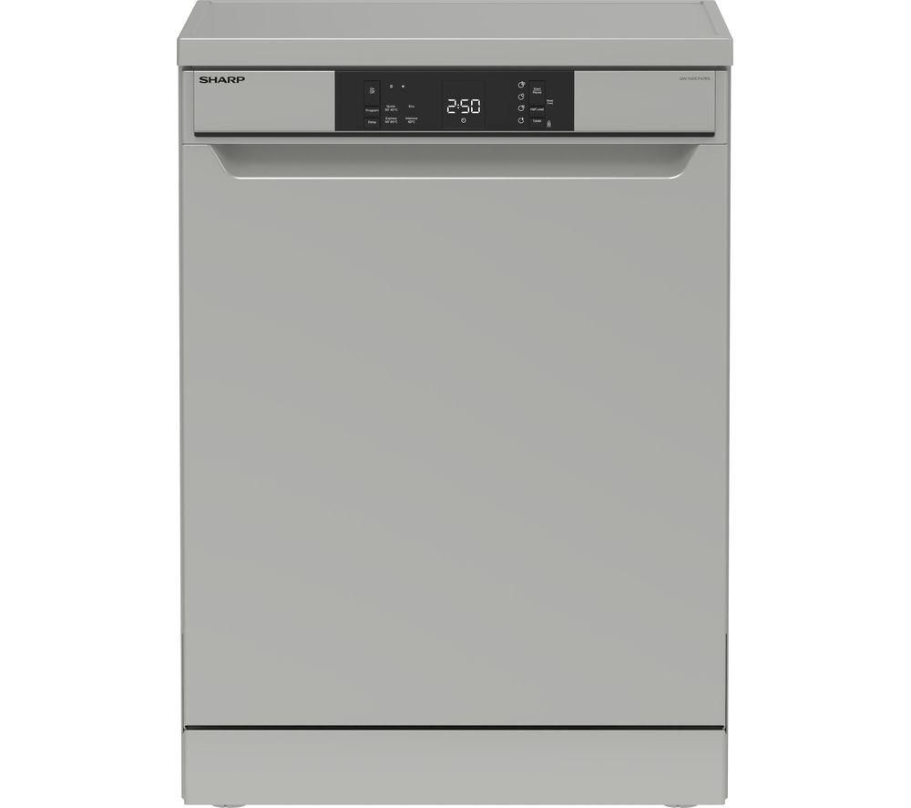 SHARP QW-NA1CF47ES-EN Full-size Dishwasher - Silver, Silver/Grey