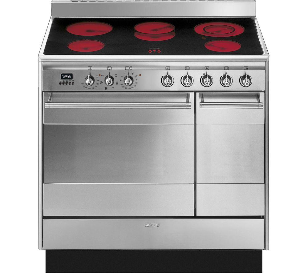 SMEG Concert SUK92CMX9 90 cm Electric Ceramic Range Cooker - Stainless Steel, Stainless Steel